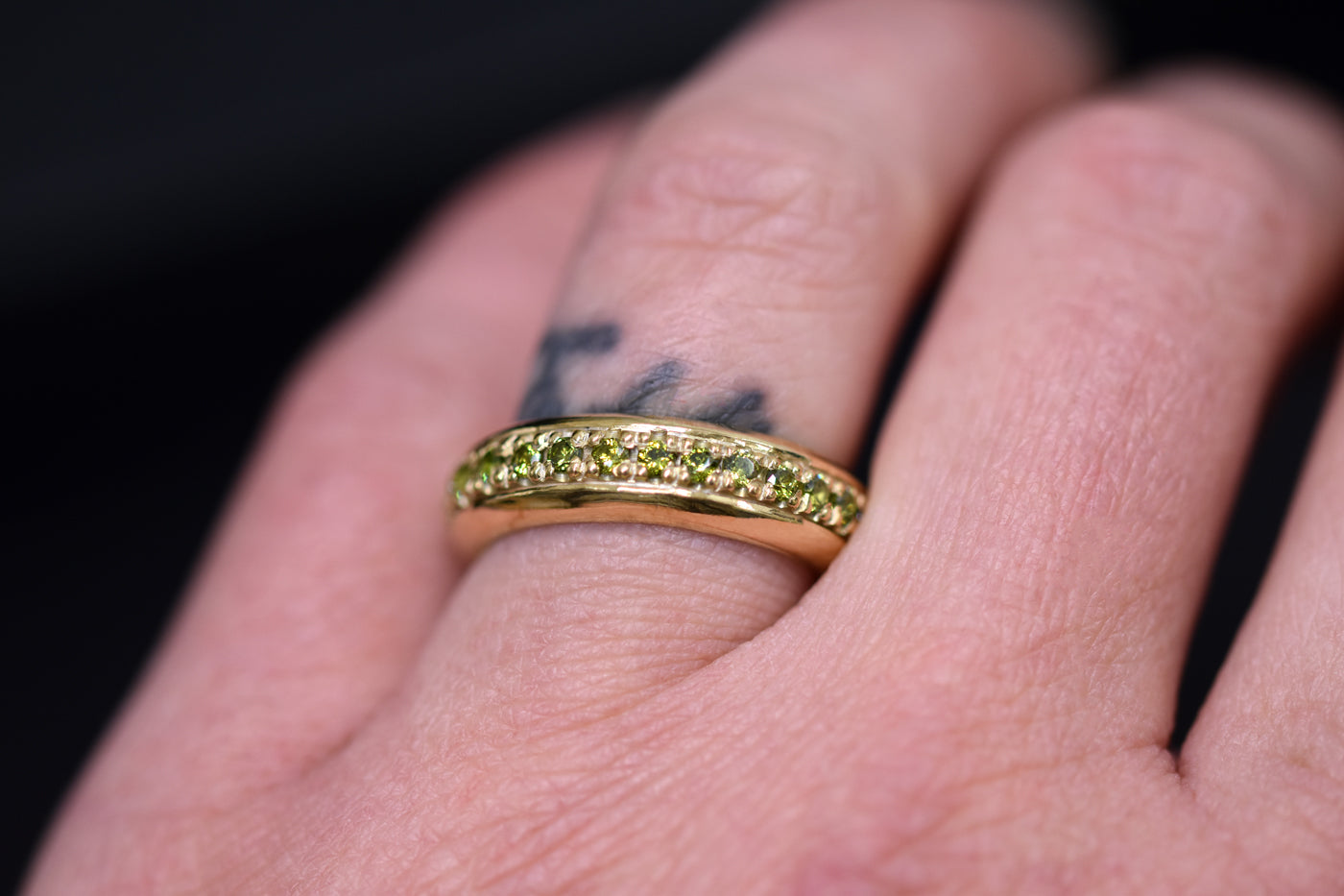 Endless Pavé Set Sapphire Wide Band